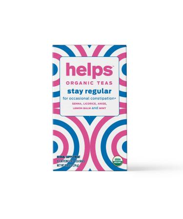 Organic Helps Tea: Senna, Licorice, Anise, Lemon Balm & Mint for Constipation Relief | Laxative & Draining Effect | 16 Tea Bags x 3 Pack - Buy Online on GoSupps.com