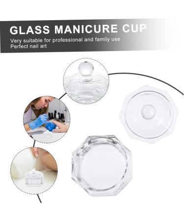 minkissy Nail Art Crystal Cup Glass Containers Acrylic Nail Dish Nail Powder Glass Cup Glass Nail Art Cup Salon Nail Glassware Nail Powder Cup Dish Drawing Tool Crystal Glass K5 Liquid - Buy Online on GoSupps.com