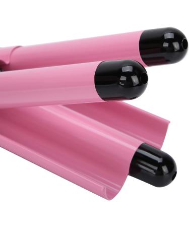 3 Barrel Curling Iron Wand Adjustable Hair Crimpers Hair Styling Tool Hair Curler Waver Crimper for Home and Salon 110V 240V (Pink 22mm) US Plug Pink 22mm - Buy Online on GoSupps.com