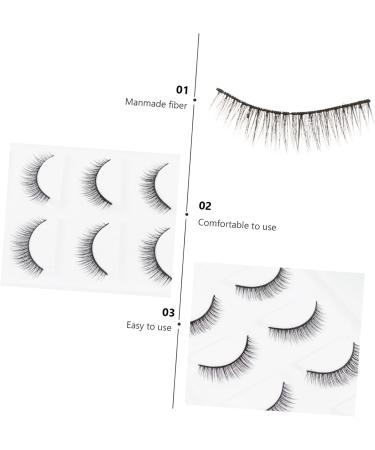 Healeved 5 Pairs Short False Eyelashes Makeup Eyelash Curly Eyelashes Extension Lashes False Eye Lashes Reusable Manmade Eyelashes Reusable Eyelashes Dense Artificial Fiber Extend 3d 3.3x1x0.4cm Black - Buy Online on GoSupps.com