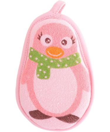 Kids Shower Sponge - Cute Shapes Natural and Safe Shower Sponge Super Absorbent Kids Sponge Reusable Bath Sponge for Bathing Sensitive Skin Kids Pink Penguin - Buy Online on GoSupps.com
