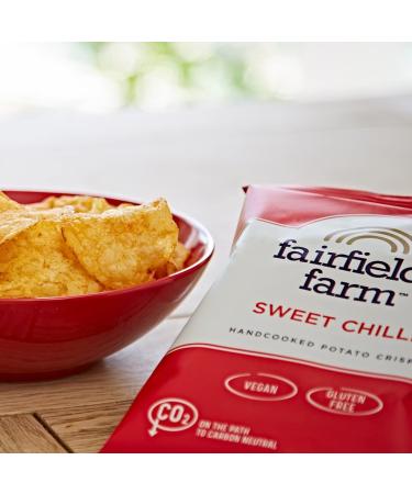 Fairfields Farm Crisps Sweet Chilli Hand Cooked Potato Crisps 40g | Pack of 10 - Buy Online on GoSupps.com
