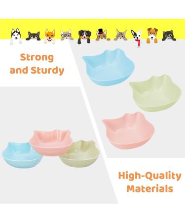 FANTESI 6 Pcs Cat Bowl Anti-Slip Cat Food Bowl Cat Feeding Bowls Multi-purpose Plastic Cat Food Bowl for Wet Food and Water Cat Bowls for Indoor Cats Kittens Puppies - Buy Online on GoSupps.com