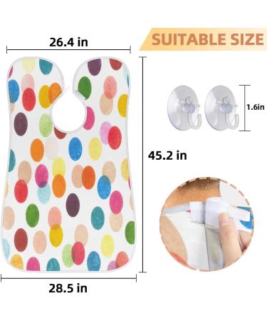 Premium Beard Bib Apron - Non-Stick Waterproof Hair Catcher for Men - Vintage Polka Dot Grooming Cape - Buy Online on GoSupps.com