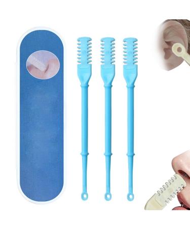 STXFGH Nose Hair Clipper 2 in 1 Nose Hair Clipper 360 Degree Rotating Nose Hair Trimmer Nose Hair Plucker Portable Nose Hair Cutter Manual Nose Hair Trimmer with Ear PickerBlue Blue