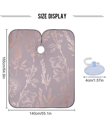 Waterproof Barber Cape - Elegant Rose Gold Floral & Cheetah Haircut Bib for Men & Women | Unisex Hair Cutting Cape - Buy Online on GoSupps.com