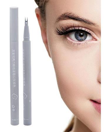 Double Tip Lower Eyelash Pen Waterproof Liquid Eyeliner Eyelash Pencil Ultra Fine Tip SmudgeProof Eyeliner Long Lasting Multifunctional Makeup Pen for Lower Eyelashes Eyebrows Decorhome GrayBlack - Buy Online on GoSupps.com