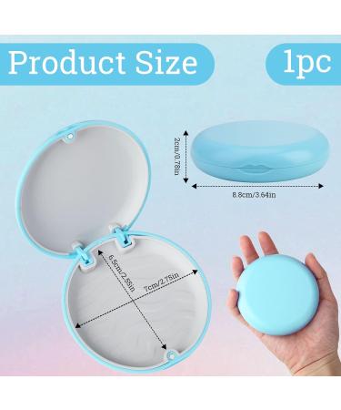 Beejoy Retainer Case Orthodontic Denture Box Round Retainer Box with Magnetic Seal Textured Liner Multifunctional Mouth Guard Denture Case for Retainers Mouthguards Braces (Blue) - Buy Online on GoSupps.com