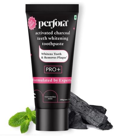 Per ... fora Activated Charcoal Whitening Toothpaste - 100 g | Enamel Safe Teeth Whitening Tooth paste | Removes Coffee Tobacco & Wine Stains | SLS Free Toothpaste For Adults & Kids | Watermelon Mint - Buy Online on GoSupps.com