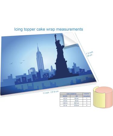 NEW YORK SKYLINE WRAP AROUND EDIBLE CAKE TOPPER ICING SHEET DECORATION 3 SHEETS - Buy Online on GoSupps.com