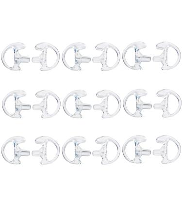 HYS 9 Pairs Small Flexible Ear Insert Earmold Replacement Acoustic Tube Ear piece/Ear tips for Coil Tube Surveillance Earpiece Law Enforcement