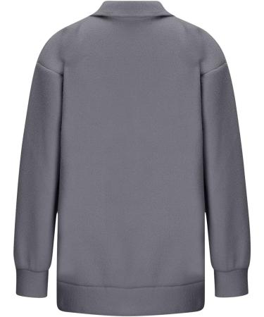 BFAFEN Oversized Sweatshirt - Dark Gray X-Large | Quarter Zip Pullover for Women and Teen Girls | Y2K Casual Fashion - Buy Online on GoSupps.com