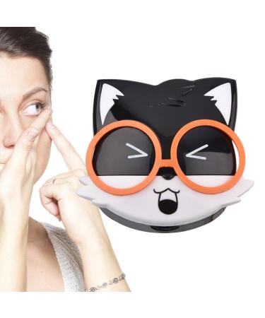 Buogint Contact Lens Travel Case | Portable Contact Glasses Storage Holder Box | Eye Contacts Organizer Contact Lens Care Products Squirrel Design Black