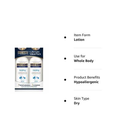 GOLD BOND ULTIMATE Healing Skin Therapy Lotion with Aloe 20 Oz (2 Pack) - Hydrating, Soothing Formula - Buy Online on GoSupps.com