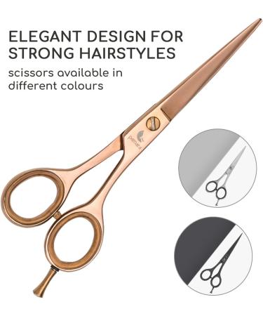 Professional Pamara Hair Scissors Set - Sharp Hair Cutting Shears for Men Women & Kids - Perfect for Styling Ponytails Beards & More - Includes Stylish Case in Rose Gold - Buy Online on GoSupps.com