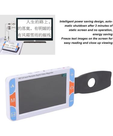 Portable Digital Magnifier 5.0inch Digital Magnifier with Handle 3 Million Fixed Focusing 3X To 48X Zoom 26 Color Modes Electronic Magnifier for Reading Books Style 1 - Buy Online on GoSupps.com