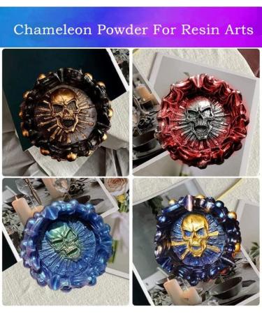 Chameleon Mica Powder - Color Changing Pigment for Epoxy, Tumblers, Nail Art, Soap Making - 6 Colors - Buy Online on GoSupps.com