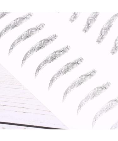 DRESSOOS 2 Pairs Realistic Waterproof Imitation Eyebrows adhesive eyebrow template 4D Hair-like Authentic Eyebrows Eyebrow Stickers eyebrow makeup stickers 3d supplies modify 1 count (Pack of 1) Black - Buy Online on GoSupps.com