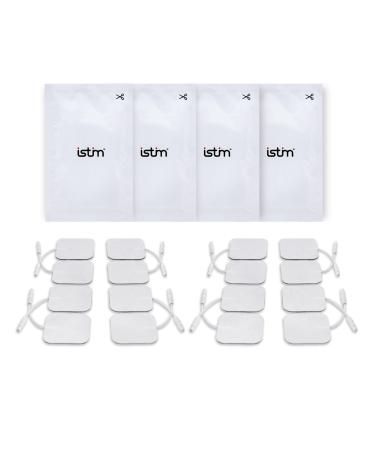 iStim Super Soft 2"x2" TENS Unit Electrodes for TENS Massage EMS - 100% Japanese Gel (2"x2"-16 Pieces)