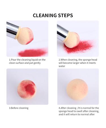 Nail Art Sponge Brush - Double Head with 4 Replacement Heads | Professional Nail Tools for Perfect Polish & Shadow Application (White) - Buy Online on GoSupps.com