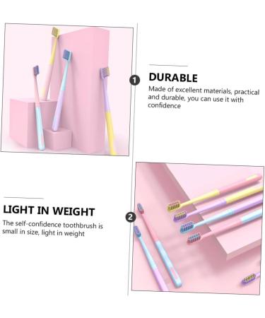 Clispeed 8-St Macaron Toothbrush - Electric & Manual Camping Toothbrushes Micro Brushes Charcoal Soft Fur Perfect for Hiking & Pregnant Women - Buy Online on GoSupps.com