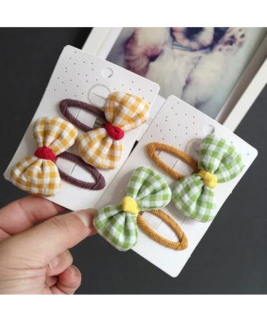 hgnxa Bangs Hair Clip Hair Barrettes for Creative Cartoon Flower Hair Snap Clips Slip Barrettes Hair Accessories Green bow - Buy Online on GoSupps.com