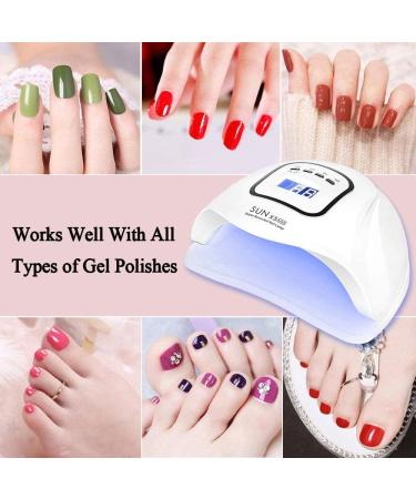 UV LED Nail Lamp 150W Professional Nail Dryer | 4 Timer Settings, Automatic Sensor | Gel Polish Curing Light for Salon-Quality Nails - Buy Online on GoSupps.com