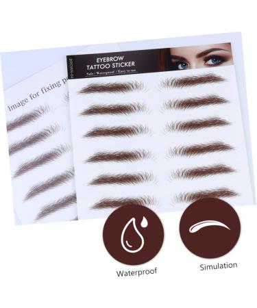 Healeved 4pcs Eyebrow Stickers Eyebrows Makeup Tools False 6d Mold Modify Water Transfer Paper with Ink - Buy Online on GoSupps.com