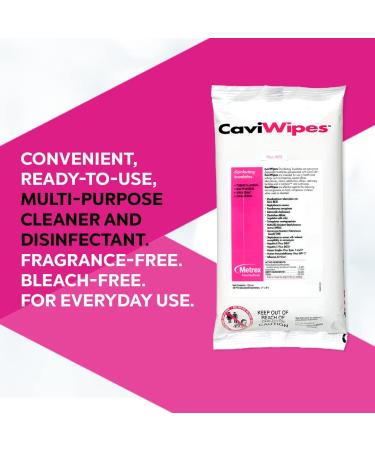 Metrex 13-1224 CaviWipes Surface Disinfectant Towelette - 45 Pack, 7 Width x 9 Length - Buy Online on GoSupps.com