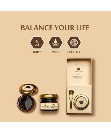 Upakarma Natural Raw Shilajit 15g - Pure Resin for Energy & Vitality - Buy Online on GoSupps.com