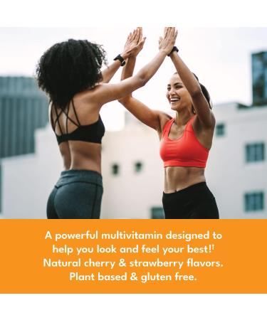 Hi-Health Sugar-Free Gummy Multivitamin - 60 Gummies, Plant-Based, Gluten-Free, Ketogenic Formula with Vitamin C & D, Natural Cherry & Strawberry Flavors - Buy Online on GoSupps.com