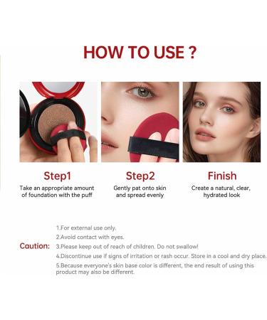 Red Cushion Foundation Cushion Foundation For Glass Skin Modular Coverage Semi-Mate Moisturizing Foundation For Flawless Makeup Uniform Complexion (21N ONE) - Buy Online on GoSupps.com
