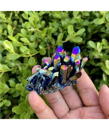 Aura Crystal 50g/80/120g Natural Quartz Crystal Titanium Cluster Specimen Stone Crystal Cluster (Size : 120g) - Buy Online on GoSupps.com