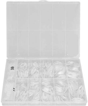 Clear Nail Tips Transparent Multi Size Semi Frosted False Nails Tips Ultra Thin Breathable for Home DIY (11#) - Buy Online on GoSupps.com
