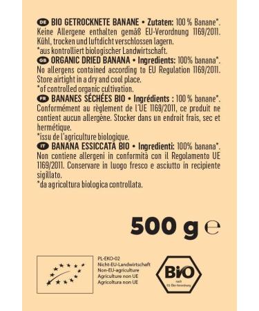 KoRo - Organic puffed bananas 500 g - No added sugar - Particularly crunchy - Sweet taste - 100% fruit pleasure - Buy Online on GoSupps.com