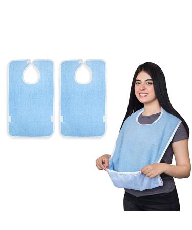 Avalon Waterproof Adult Bibs For Women & Man Adult bibs for Elderly, Bibs for Adults Senior Citizens, Clothing Protector Pack of 2