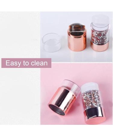 Nail Art Stamper Nail Stamping Tool Silicone Double Head Nail Stamper with Stamping Plates Manicure Tool Manicure Nail Art Tool Silicone Nail Art Printer Manicure Tool with Caps - Buy Online on GoSupps.com