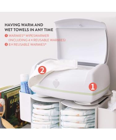 Prince Lionheart Warmies Wipes Warmer with Soft Glow Nightlight and 12 Cloth Wipes - Buy Online on GoSupps.com