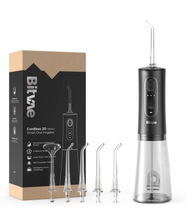Cordless Water Dental Flosser for Teeth , Bitvae Portable 300ML Water Teeth Cleaner Picks , 3 Cleaning Modes 6 Jet Tips , IPX7 Waterproof , USB Rechargeable Water Dental Picks for Cleaning Black - Buy Online on GoSupps.com