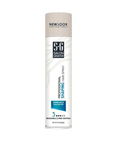 Salon Grafix Professional Super Hold Unscented Shaping Hair Spray 10-Ounces (3 pack)