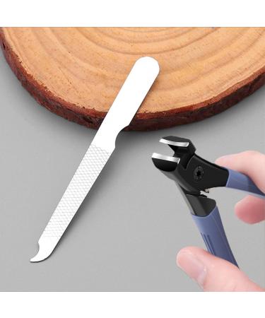 Nail Clippers for Thick Nails Wide Jaw Nail Cutter Toe Nail Clippers with Nail File Ultra Sharp Curved Splash Proof Trimmer for Adults Men Women Seniors Blue - Buy Online on GoSupps.com