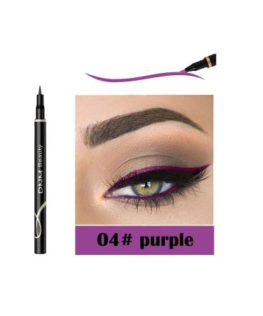 DNM Cat Eye Neon Liquid Eyeliner Pen - Waterproof Long-Lasting Black Eye Liner Pencil in Purple - Makeup Cosmetics Tools - Buy Online on GoSupps.com