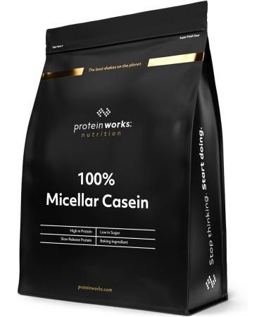 The Protein Works 100% Micellar Casein Protein Powder 2 Kg | Slow Release Strawberries 'n' Cream Shake with Amino Acids | High Protein Blend - Buy Online on GoSupps.com