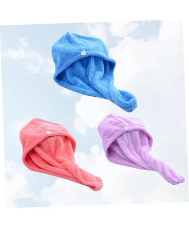 Buy NOLITOY 3pcs Microfiber Hair Towel & Shower Cap Set - Quick Dry Absorbent Cartoon Head Towel for Hair Drying | International Shipping Available - Buy Online on GoSupps.com