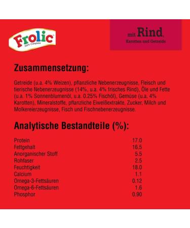 Frolic Dry Dog Food with Beef Carrots & Grains - 9 kg (3 x 3kg Bags) | Premium Pet Nutrition for Healthier Dogs - Buy Online on GoSupps.com