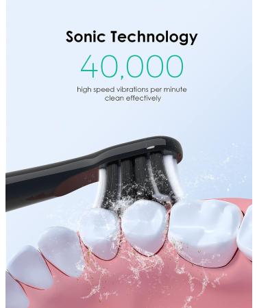 oraimo Electric Toothbrush for Adults - Rechargeable Sonic Power Toothbrush with 8 Dupont Brush Heads and Holder | 5 Modes, Smart Timer, Fast Charge | ET1C - Buy Online on GoSupps.com