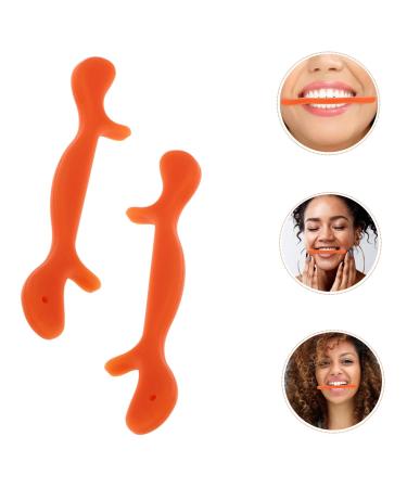 Angoily Facial Smile Maker Arm Sleeves - Face Trainer & Slim Mouth Exerciser | Enhance Your Smile & Beauty - 11.5X2.5cm Orange - Buy Online on GoSupps.com
