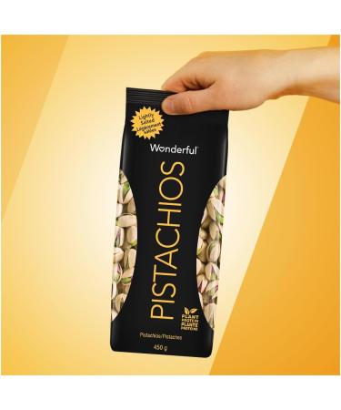 Wonderful Pistachios In Shell Roasted and Lightly Salted 450 g Bag Lightly Salted 450g (Pack of 1) - Buy Online on GoSupps.com