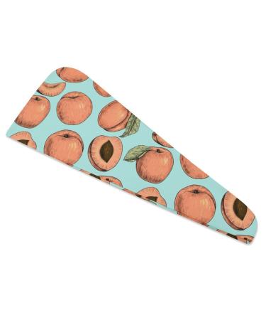Apricots Microfiber Hair Towel Wrap for Women 10 Inch X 26 Inch Super Absorbent Hair Turban with Button