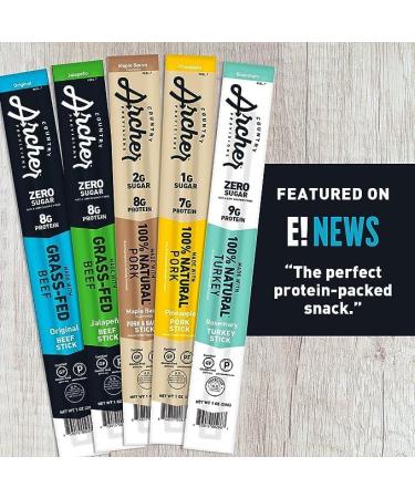 Jerky Gift Box - Country Archer Grass Fed Jerky - 18pk - One of Everything - Easter Basket Gifts - Gifts for Men - Gifts for Husband - Meat Snack Sampler Gift Box 40.95 g (Pack of 18) - Buy Online on GoSupps.com